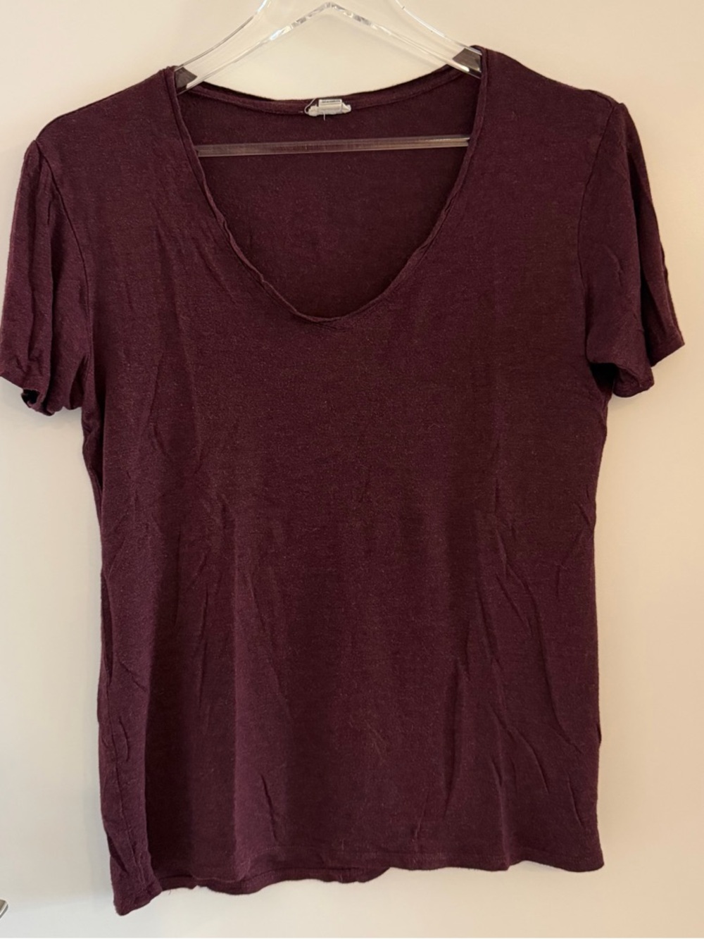 Garage - Scoop Neck Tee in Burgundy